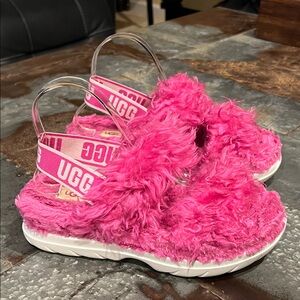 UGG | Fluff Sugar Slingback Sandal Slipper -Dragon Fruit Pink